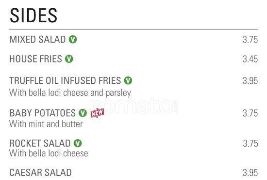 Prezzo Manchester Printworks menu