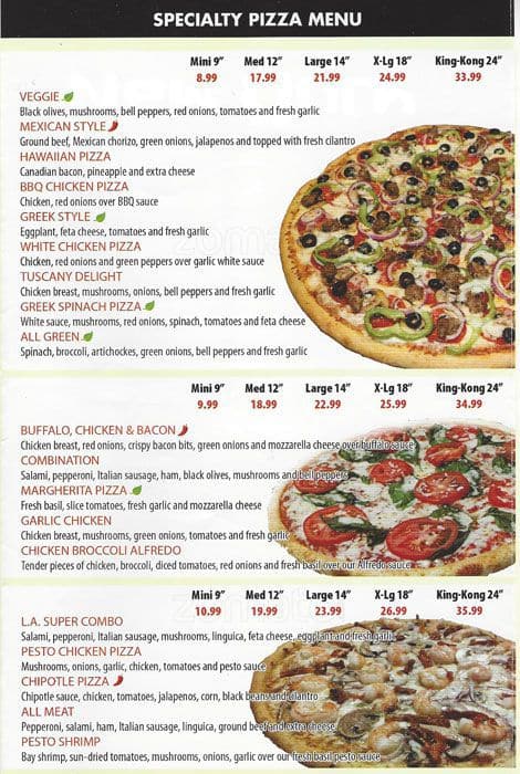 Awesome round table pizza lunch menu Round Table Pizza Menu For San Carlos