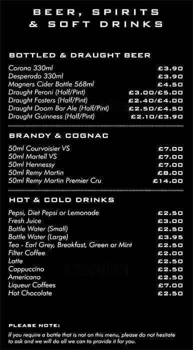 Arens menu