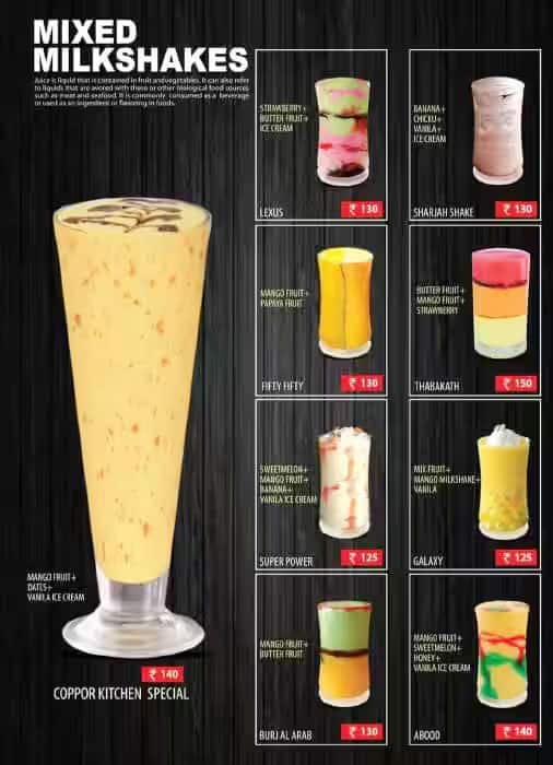 Menu at Copper Kitchen Mogappair, Chennai