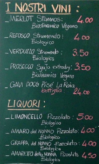 Menu de Radicetonda