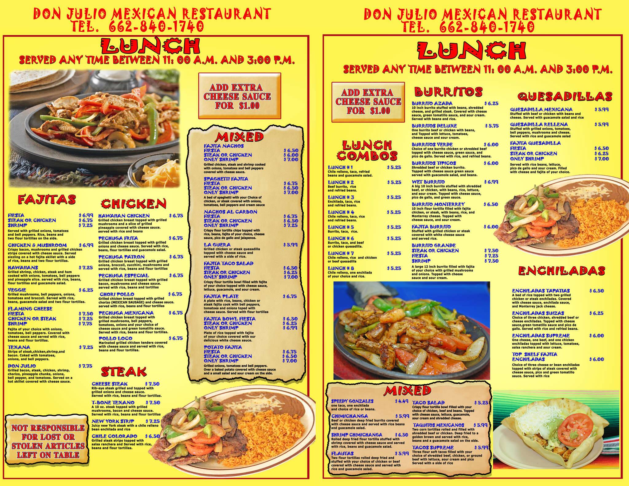 El patron mexican food restaurant altadena menu