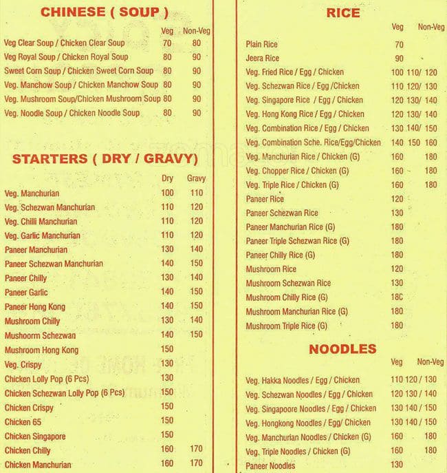 Menu At Spicy Affair, Mumbai, Shop No.2