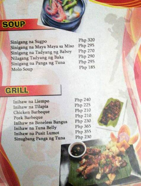 Menu at Chicago Family KTV pub & bar, Pasig