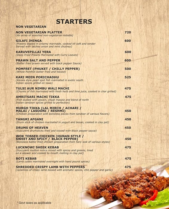 Board Walk The Restaurant menu