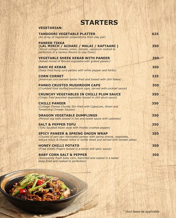 Board Walk The Restaurant menu