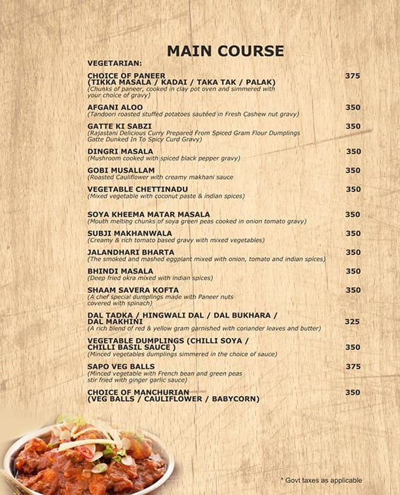 Board Walk The Restaurant menu