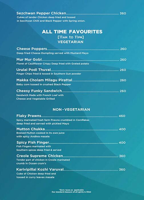 Board Walk The Restaurant menu