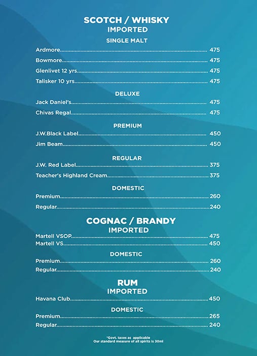 Board Walk The Restaurant menu