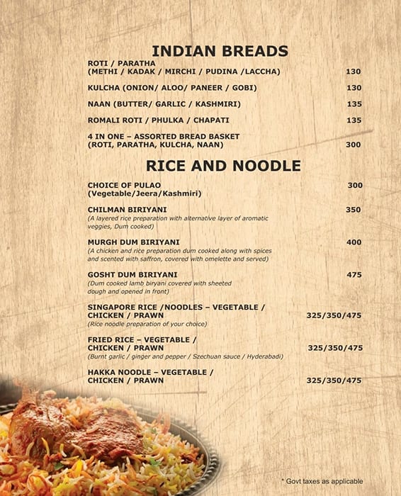 Board Walk The Restaurant menu