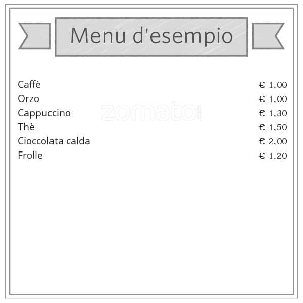 Menu di Bar Tabacchi 