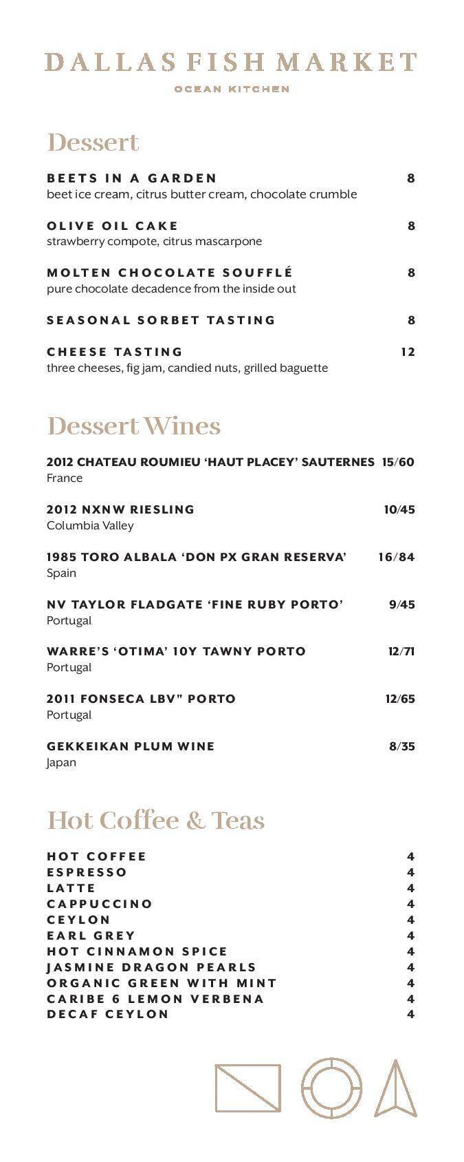 Carta de Dallas Fish Market