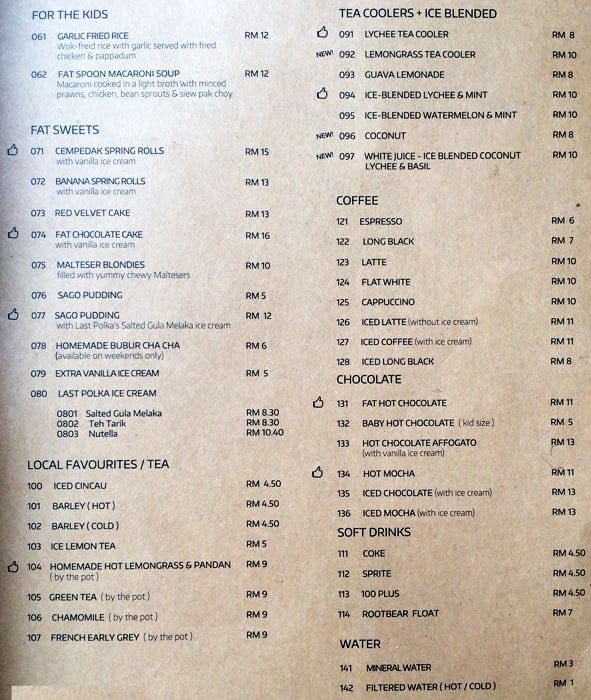 Fat Spoon Menu, Menu for Fat Spoon, Damansara Utama, Selangor Zomato Malaysia