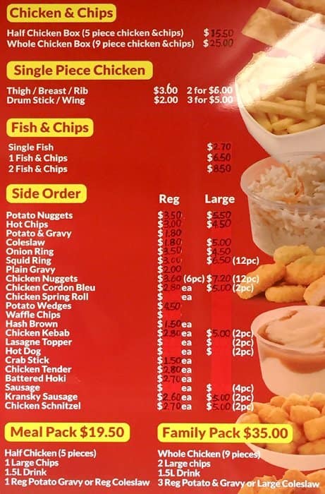 Kools Chicken Menu, Menu for Kools Chicken, Glen Eden, Auckland ...