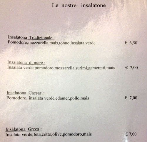 Menu di Aquarius Bar Tabaccheria - Partner Elfbar 