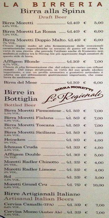 Menu di Gino in Trastevere 