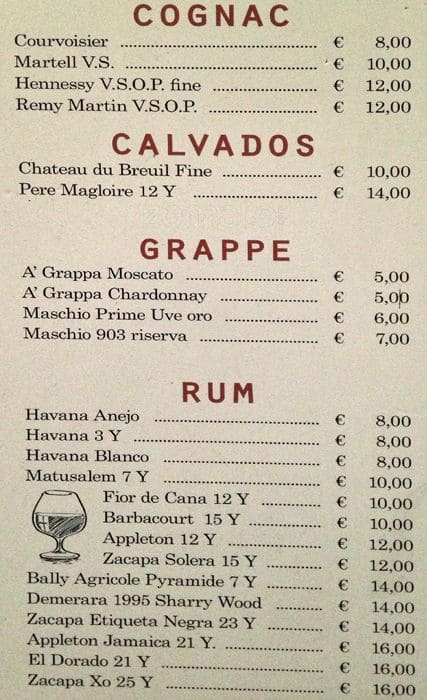 Menu di Gino in Trastevere 