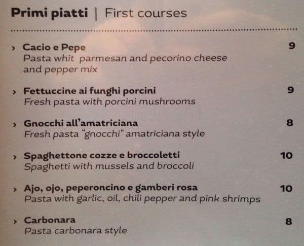 Menu di Agorà Restaurant and Bar 