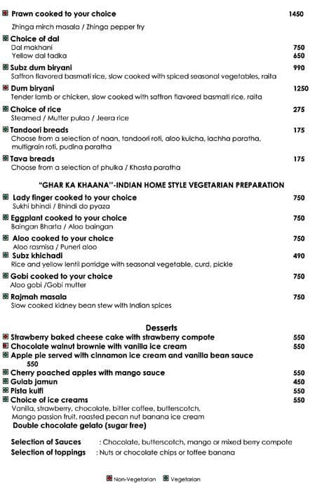 Menu at STAX Bar - Hyatt Regency Mumbai, Mumbai