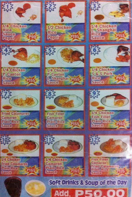 Savory menu