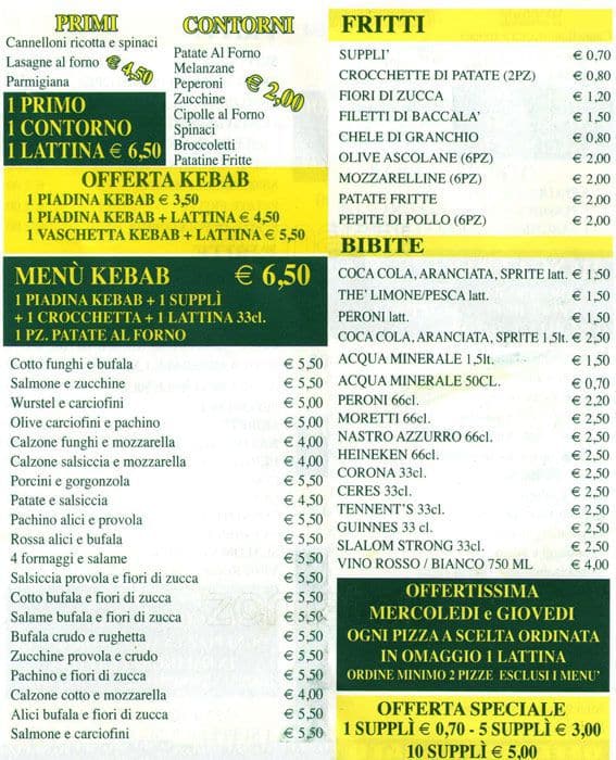 Menu di Carletto Pizza 