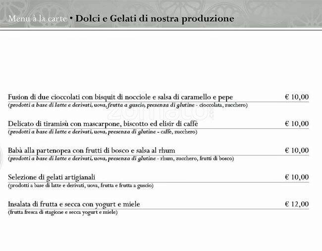 Menu di The Church Palace 