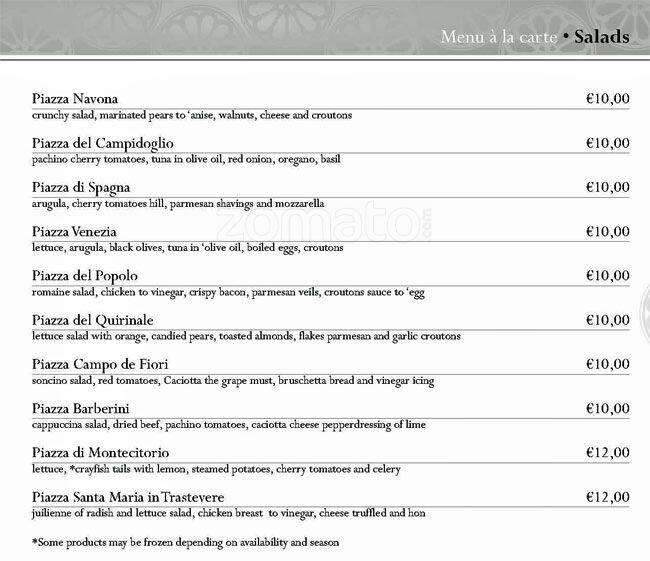 Menu di The Church Palace 