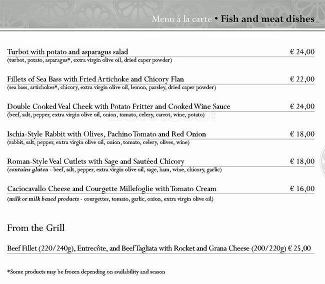 Menu di The Church Palace 