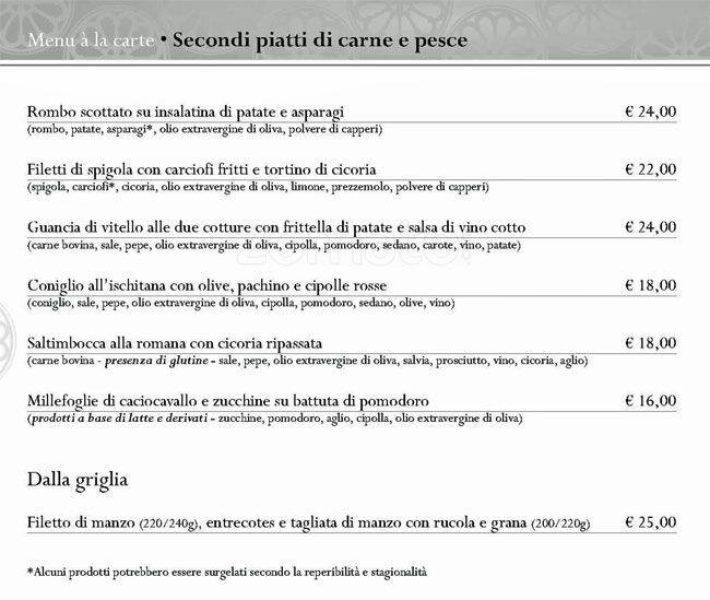 Menu di The Church Palace 