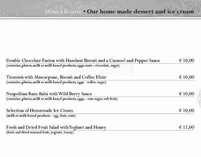 Menu di The Church Palace 