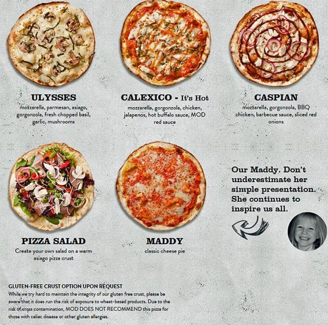 Naked City Pizza Express Delivery Menu