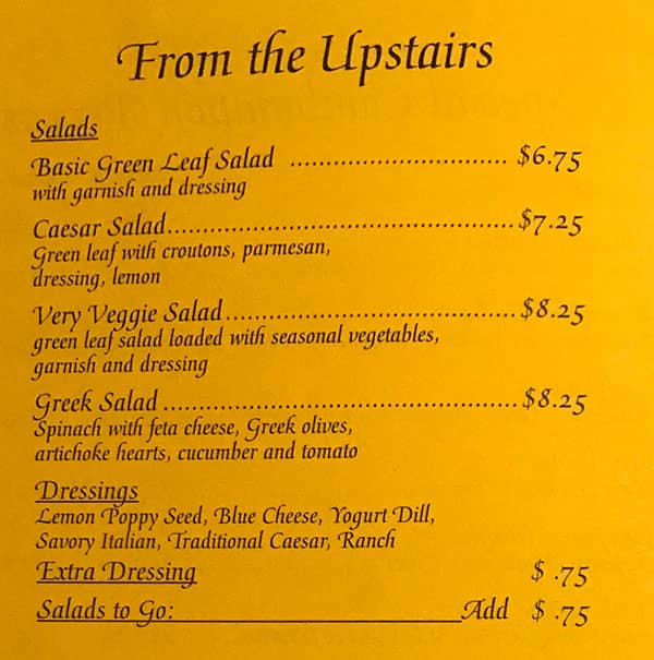 Menu at Waterfront Pizza pizzeria, Port Townsend