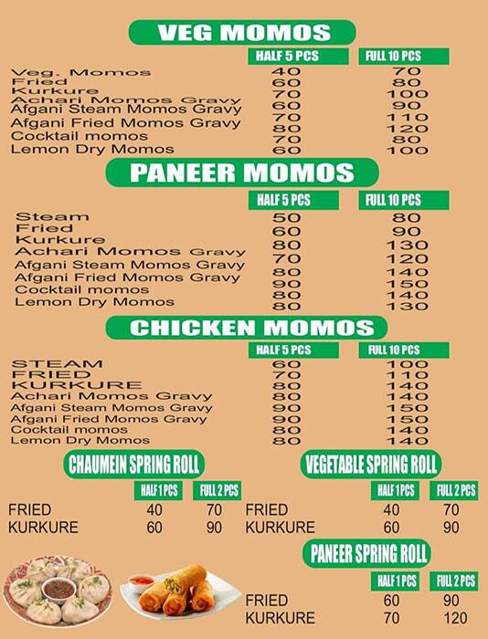 Menu Of Mogambo Khush Hua, Karol Bagh, New Delhi