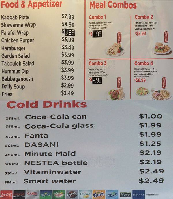 Red Rouge Cafe Restaurant menu