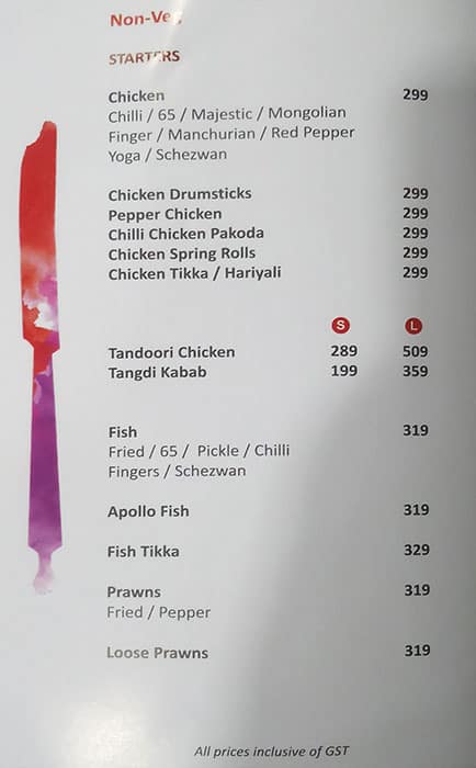 Parivaar Restaurant Radhika menu