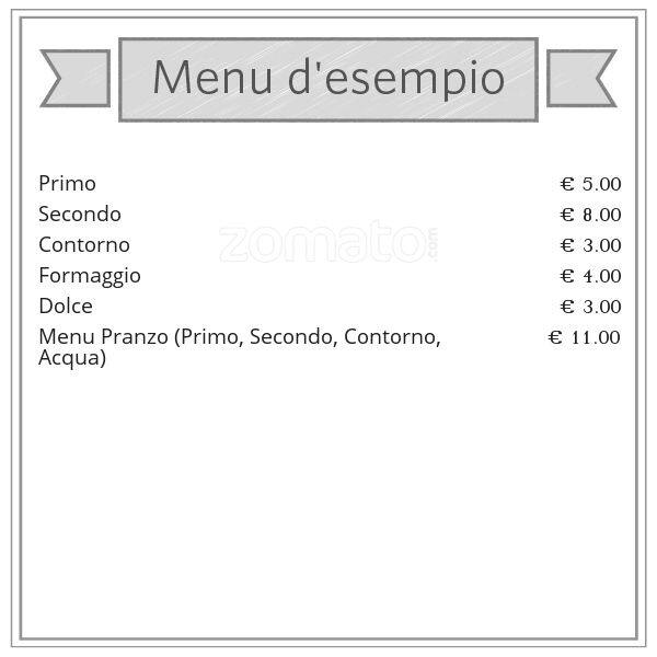 Menu di Trattoria Riva 
