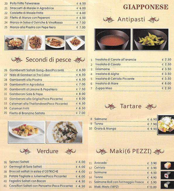 Menu di Unico 