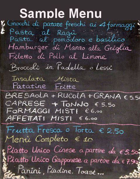 Menu di Unico 
