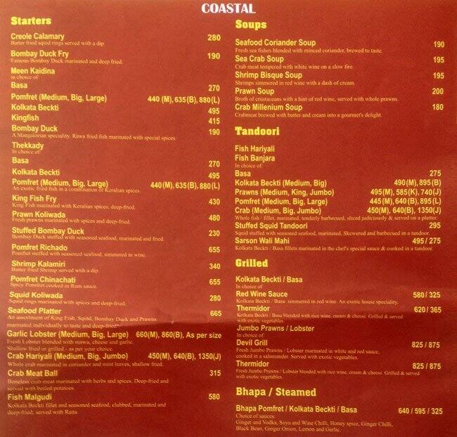 Charcoal Grill a Kolkata Foto del Menu con Prezzi Zomato