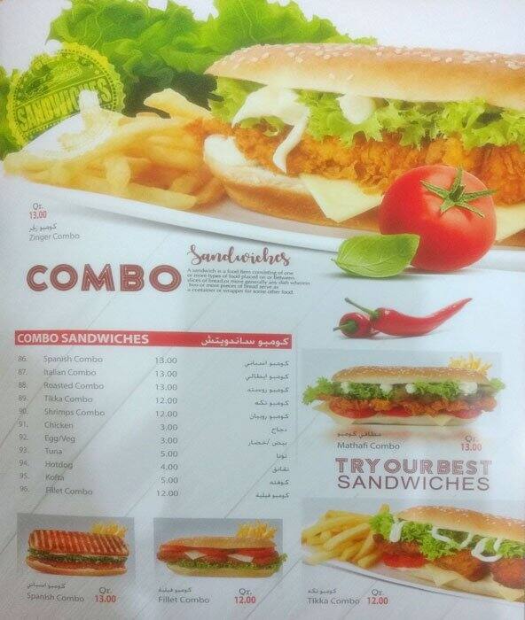 Hot Chicken menu