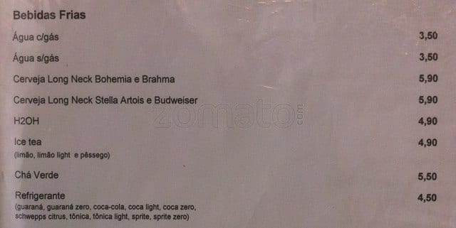 Marach Cozinha Armênia cardápio