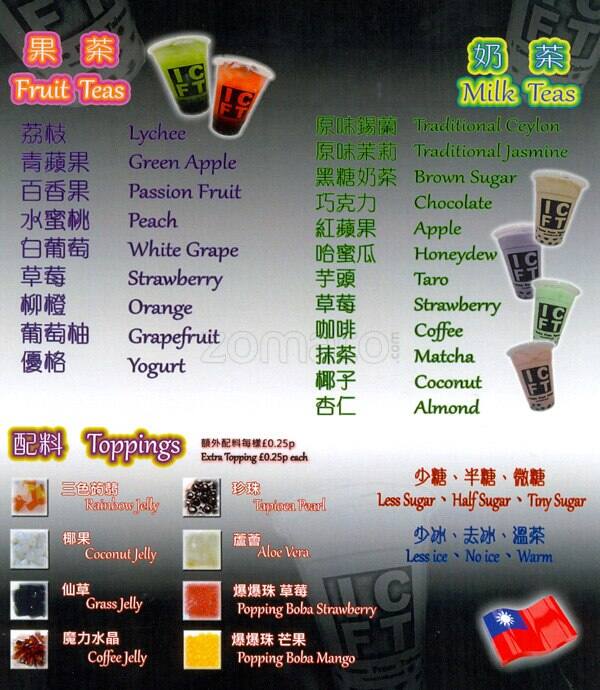 ICFT menu