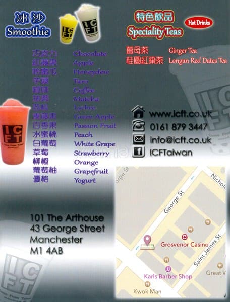 ICFT menu
