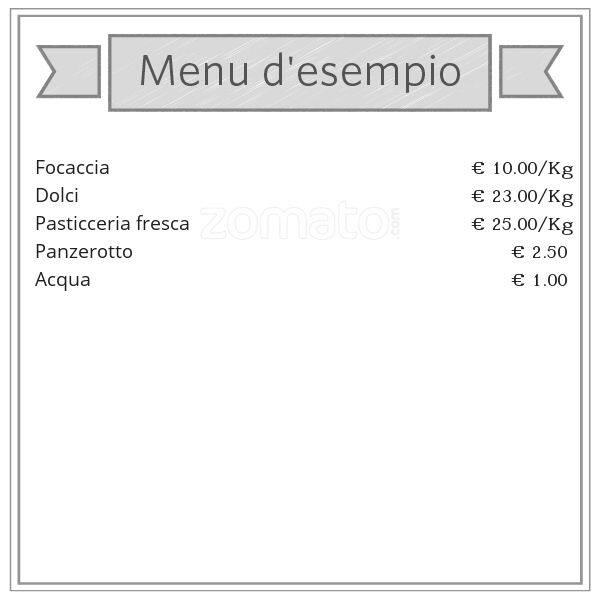Menu di Panificio Damiani Milano 