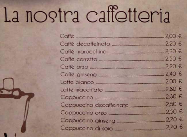 Menu di Vintage Cafe 