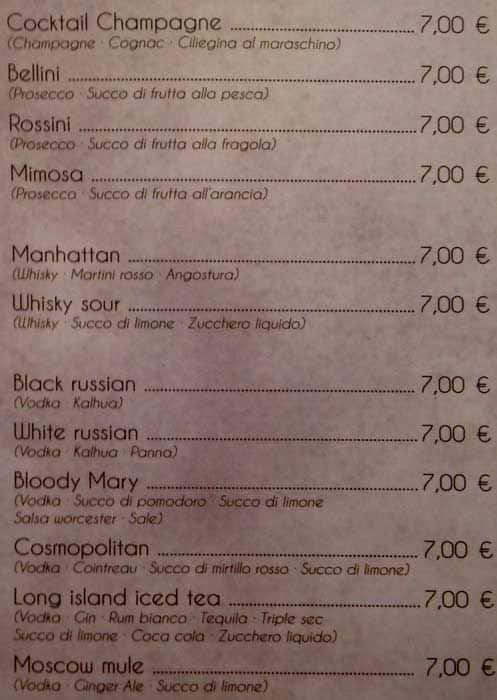 Menu di Vintage Cafe 