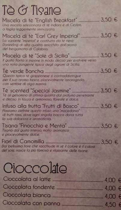 Menu di Vintage Cafe 