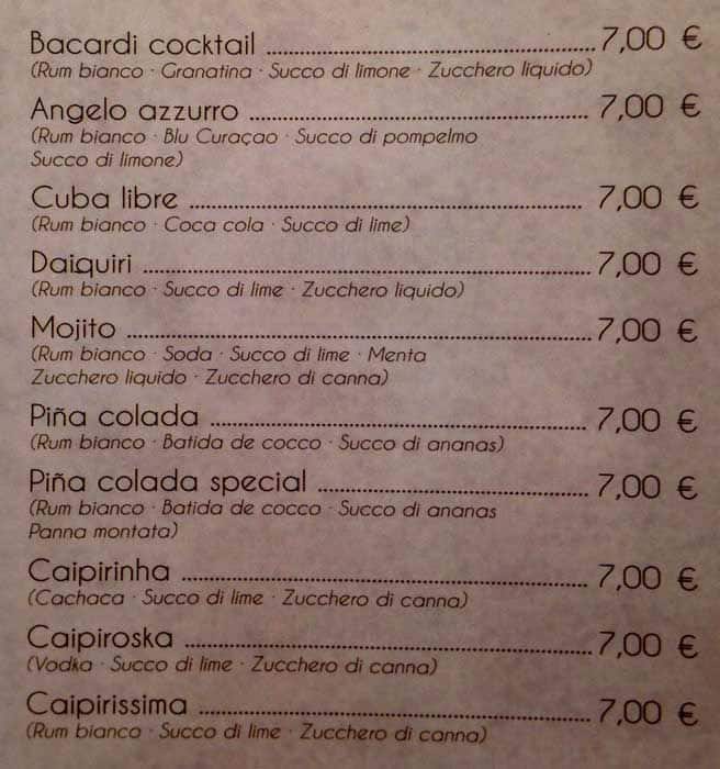 Menu di Vintage Cafe 