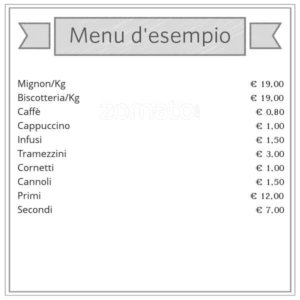 Menu di Dolce Kosher 