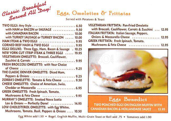 Carroll Gardens Classic Diner Menu